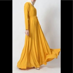 East Essence Sample Yellow Maxi Dress Large New NWT